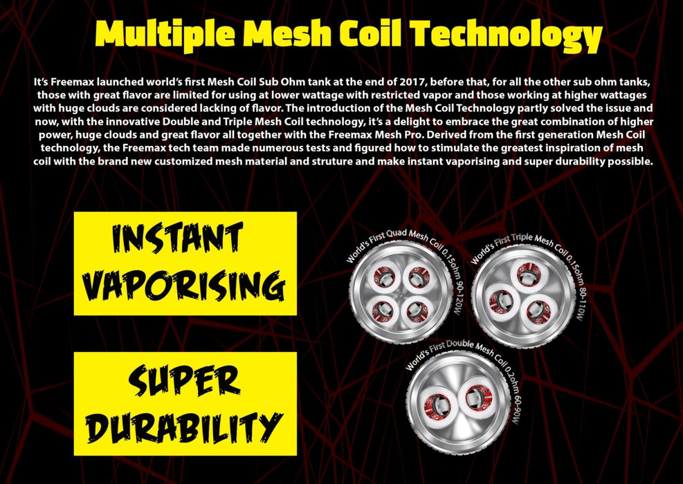 FreeMax Mesh Pro Sub Ohm Tank - Resin Design - WholesaleVapor.com