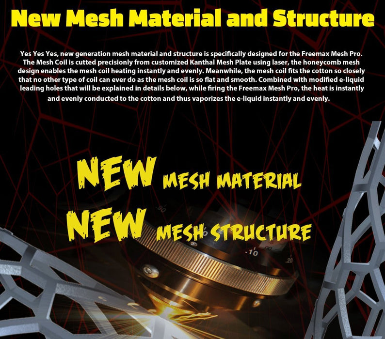FreeMax Mesh Pro Sub Ohm Tank - Resin Design - WholesaleVapor.com