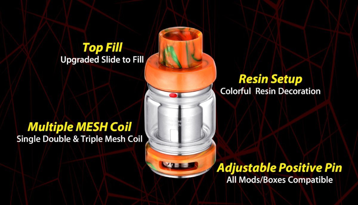 FreeMax Mesh Pro Sub Ohm Tank - Resin Design - WholesaleVapor.com