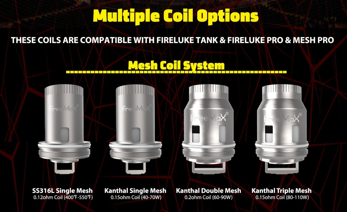 FreeMax Mesh Pro Sub Ohm Tank - Resin Design - WholesaleVapor.com