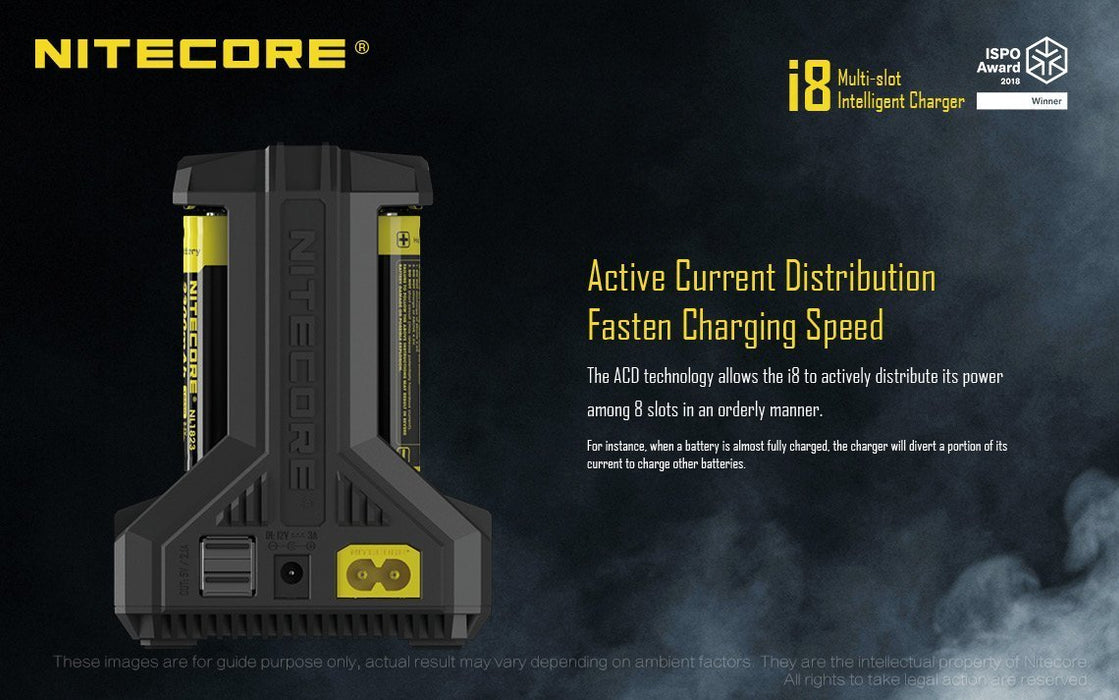 Nitecore i8 Multi-Slot Intelligent Charger - Vapor King