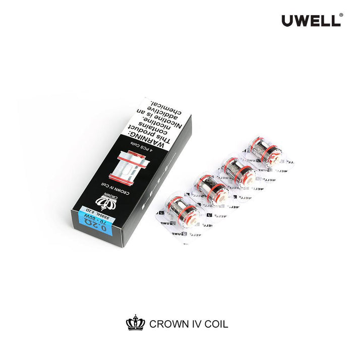 Uwell Crown 4 (IV) Replacement Coils - 4 Pack - WholesaleVapor.com