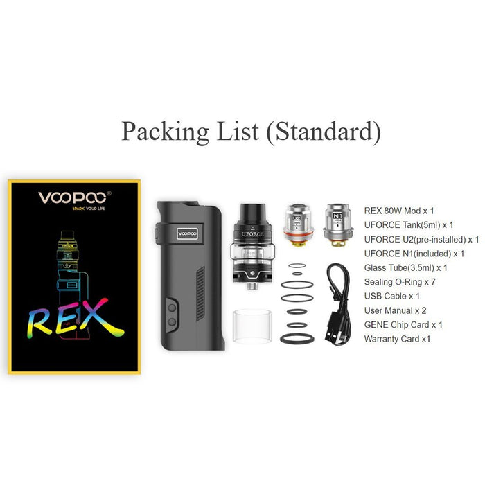 VooPoo REX 80W Starter Kit with UFORCE Tank - Vapor King